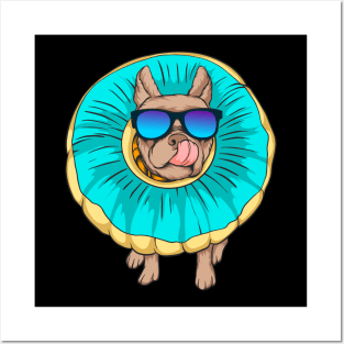 Boston Terrier Summer Retro Vibes Funny Dog Lover Gif Posters and Art